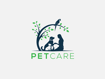 Pet Care Logo animation branding dog and cat flat pet care pet illustration pets petshop ui ux web