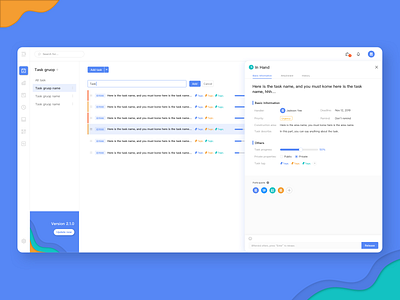 Task list web design achitecture approval computer cooperation dashboard design illustration list task app task flow task list task management task manager ui web