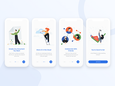 Onboarding Screens apps clean design illustration interface iphone minimalist onboarding typography ui ui design ux