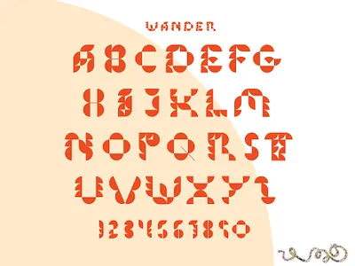 Wander In-Progress Typeface bauhaus crop circle geometric kansas midwest typedesign typeface wander wichita