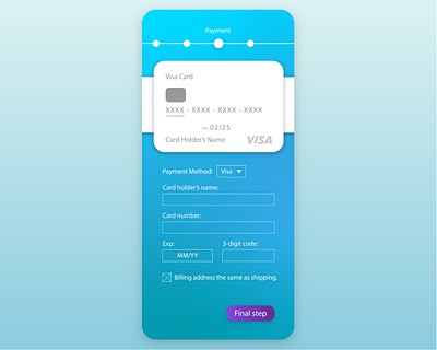 Credit Card Payment Screen 002 ui uichallenge