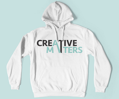 Creative Matters Hoodie (White) brand brand design brand identity brand identity system brand mockup branding branding system charity design graphic design hoodie hoodie mockup logo logotype mockup typography