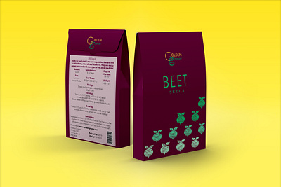 Beet Seed Packaging - Vegetable Seed Packaging brand packaging design design for print graphic design illustration package design package illustration package mockup packaging packaging design print print design product design product mockup products seed packaging seeds vegetable seed packaging