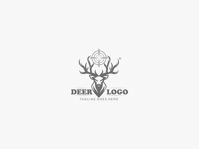 Deer Feat Target Shoot design illustration logo
