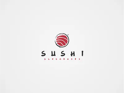 Sushi branding design icon illustrator logo minimal vector
