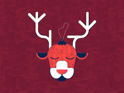 Rudolf the Reindeer | 21 advent calendar christmas color design flat flatillustration illustration illustrator photoshop reindeer vector