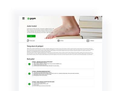 Gojek Web Design E-learning design gojek ui ux web website