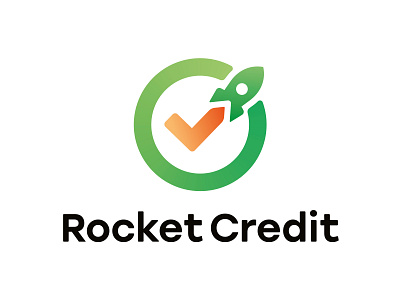 Rocket Credit bank check mark circle credit money mortgage rocket round spacecraft spaceship startup takeoff
