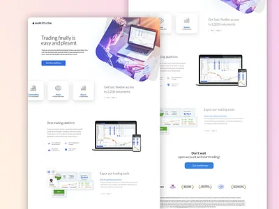 Trading Platform Landing Page daniel design digital dziuba landing landing page landingpage trading ui webdesign