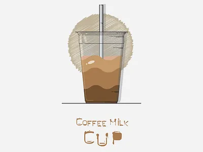 Coffee Milk Cup amazing coffee cup creative design flat illustration illustrator milk vector webdesign