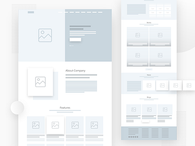 A quick website wireframe design dribbble home homepage landingpage ux web webdesign website wireframe