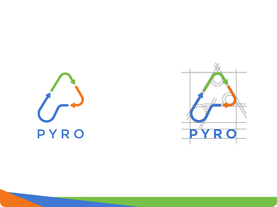 Pyro Logo branding concept art design icon illustration logo pyro recycle recycling typography vector