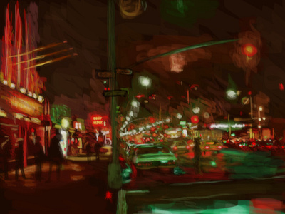 West Village digital painting illustration photoshop photoshop art wacom