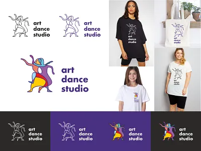 art dance studio art branding dance dancers dancestudio design graphic design icon illustration logo vector