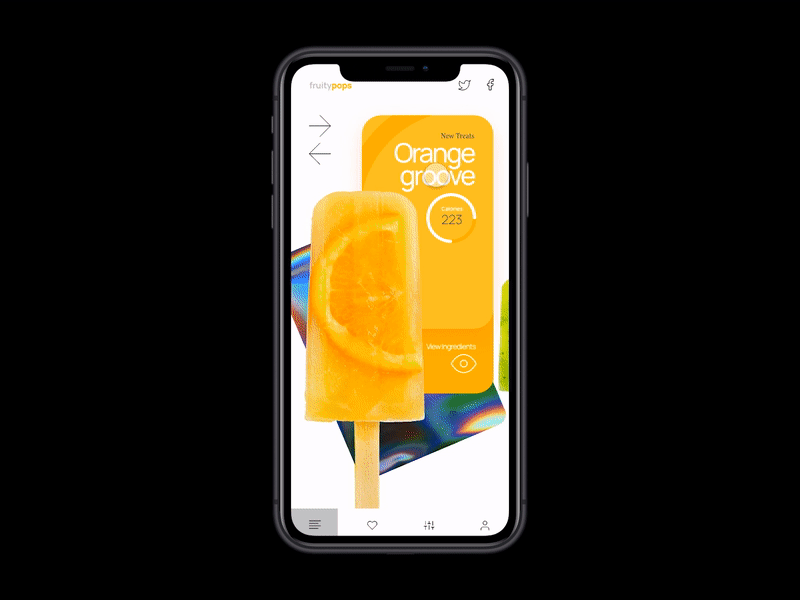 Fruity Popsicles adobe xd adobexd application food ui uidesign uiux user experience user experience design ux