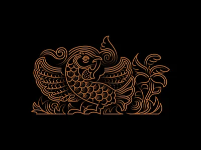#7 Old russian mythical creature bird branding design icon illustration lines logo vector