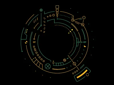 HUD app design flat icon illustration illustrator logo minimal ui vector