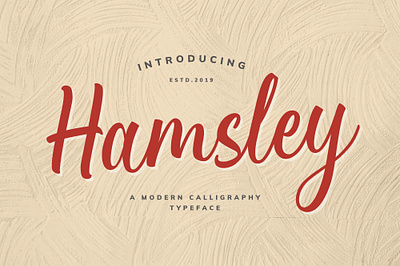 Hamsley Script - Vintage Font branding calligraphy font display font font font design fonts graphic design lettering logo design logo font logo fonts retro font script font signage signage font typeface typefaces typography vintage font vintage lettering