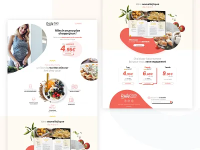 Dailyslim - landing page 2/3 healthy food landing page ui webdesign