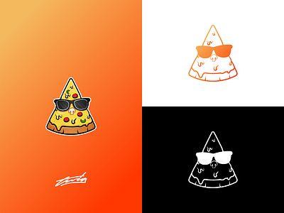 Pizza Slice Mascot brand branding design icon illustration illustrator lettering logo monogram typography vector