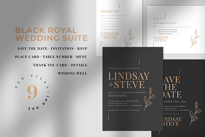 Black Royal Wedding Suite card diy elegant feminine invitation invitation card invitation design invitation set invitation shop invitations invite minimal modern wedding wedding card wedding design wedding invitation wedding invitations wedding invite weddings