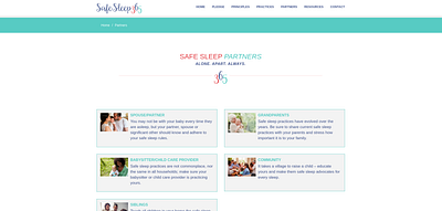 Safe Sleep 365 design ux web website