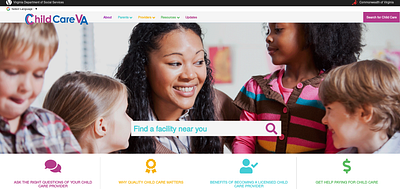 ChildCareVA design ux web website