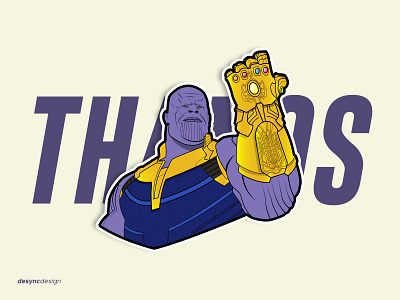 Thanos Vector Design avengers captain america comics design endgame flatdesign hero illustration ironman marvel marvelcomics movie spiderman stickers stones superhero thanos vector vector art vector illustration