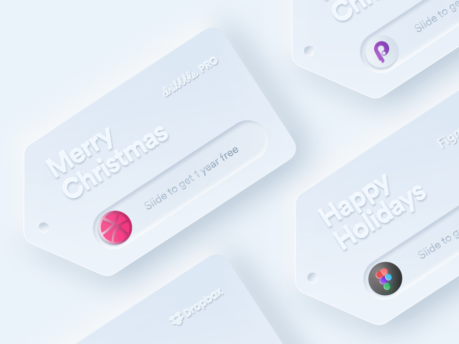 Christmas Gift Tag christmas clean dribbble dropbox figma gift tag holiday minial neumorphism principle skeuomorph typography ui visual design