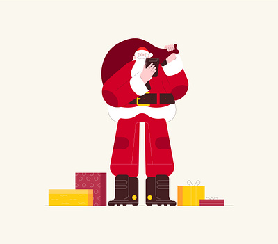 Character Santa Clous 02 character characters christmas design dribbble illustration illustrator santaclaus