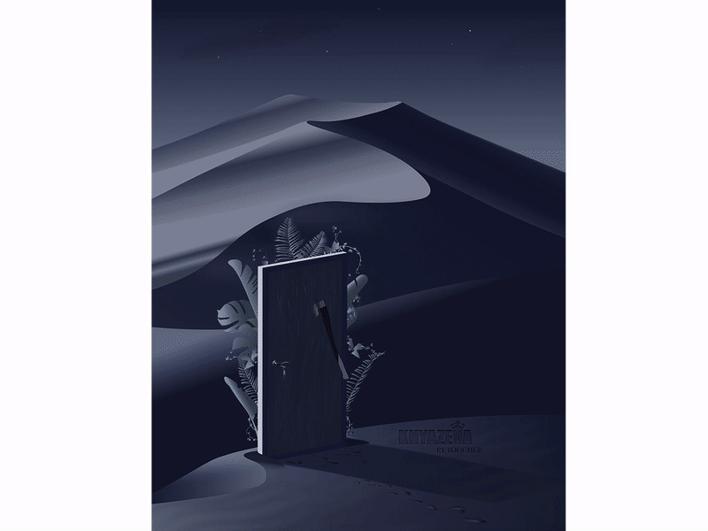 Failed axe depression dessert door doorway night oasis