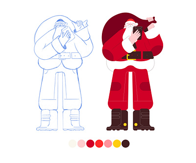 Santa Clous 02 character characters design dribbble illustration illustrator