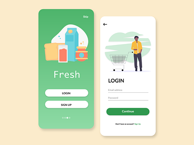 FRESH - App OnBoarding app app design daily 100 challenge daily ui dailyui dailyuichallenge illustration ui uiinspirations undraw ux uxdesigner uxdesignmastery uxinspiration