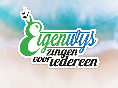 Logo Eigenwijs: singing teacher bird illustration lessons logo singing vector