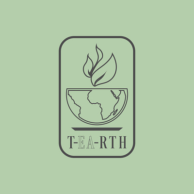 T-EA-RTH ( TEA AND EARTH) branding illustration logo vector