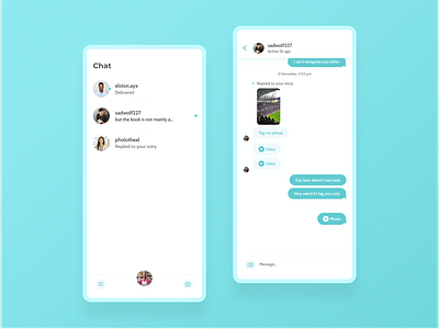 Chat UI l 18 · 365 365 chat chat app chat ui clean clean ui clear conversation conversational ui design minimal mobile app mobile ui pantone simple ui ui trend ux vector