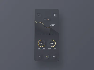 Personal Finance App Concept app dark mode finance app ios minimal mobile mobile app skeuomorphic ui vector