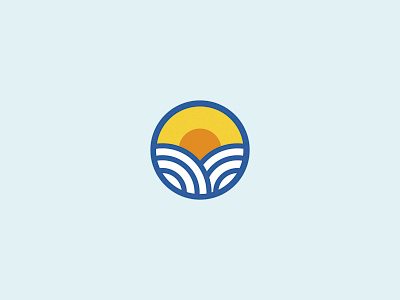 Sunny day branding circle design icon illustration logo minimalist symbol ui ux vector