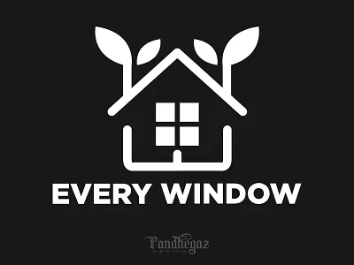 Every Window abstract architecture building business construction estate green home house icon illustration logo modern negative negative space logo pandhegaz property symbol vector window