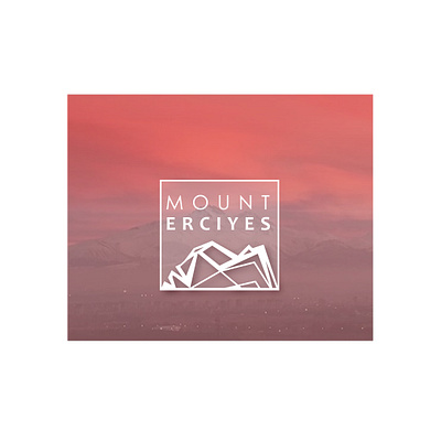 Mount Erciyes - Turkey branding eight flat flatdesign illustration logo