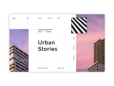 City Magazine Main Page design magazine minimal minimalistic typography ui ux web webdesign website