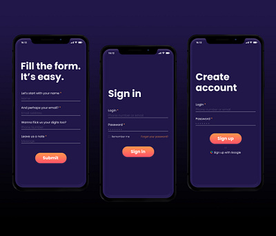 Sign Up & Contact Form Design contact form sign in sign up ui ux web design