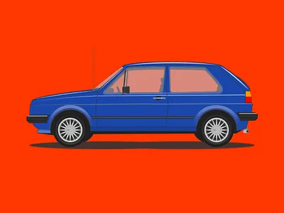 1986 Volkswagen Golf adobe adobe illustrator car design illustration vector vector illustration volkswagen vw