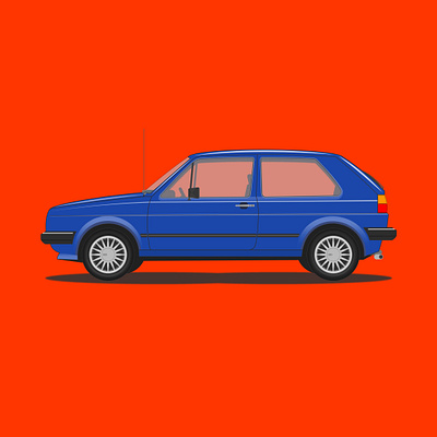 1986 Volkswagen Golf adobe adobe illustrator car design illustration vector vector illustration volkswagen vw