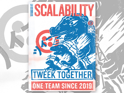 TWEEK 9.0 | Scalability hackathon kaiju poster scalability tweek twilio