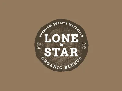 Lonestar Organic Blends Logo branding design flat logo logomark minimal typography vector
