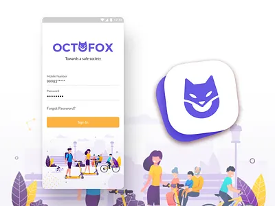 Sign In Screen and App Icon app icon clean ui concept mobile app sign in uidesign