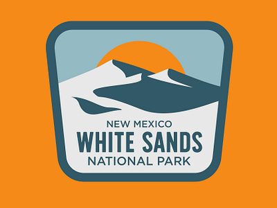 White Sands adventure badge design logo national park new mexico outdoor badge outdoors patch retro vintage white sands wilderness