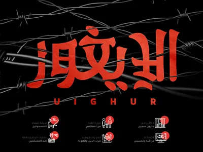 الإيغور هي أقلية مسلمة معظم سكان الإيغور يسكنون في غرب الصين arabicfont arabicypography calligraphy design typography الإيغور تايبوجرافى تصميم عربي كاليجرافي