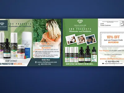 CBD product EDDM postcard